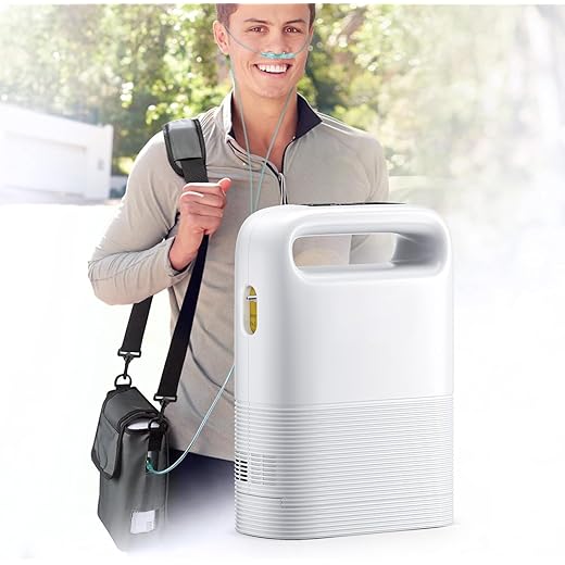Portable Oxygen Generator for Travel 1-5L,Dual Modes Lightweight Oxygen Machine with Complete Set of Accessories, Green