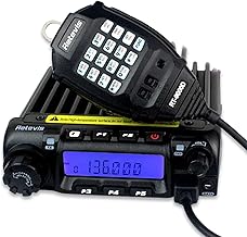 Retevis RT9000D Ham Radio Transceiver, LCD Dual Display, 200 Channels, CTCSS/DCS,Mini Mobile Transceivers with DTMF Microphone