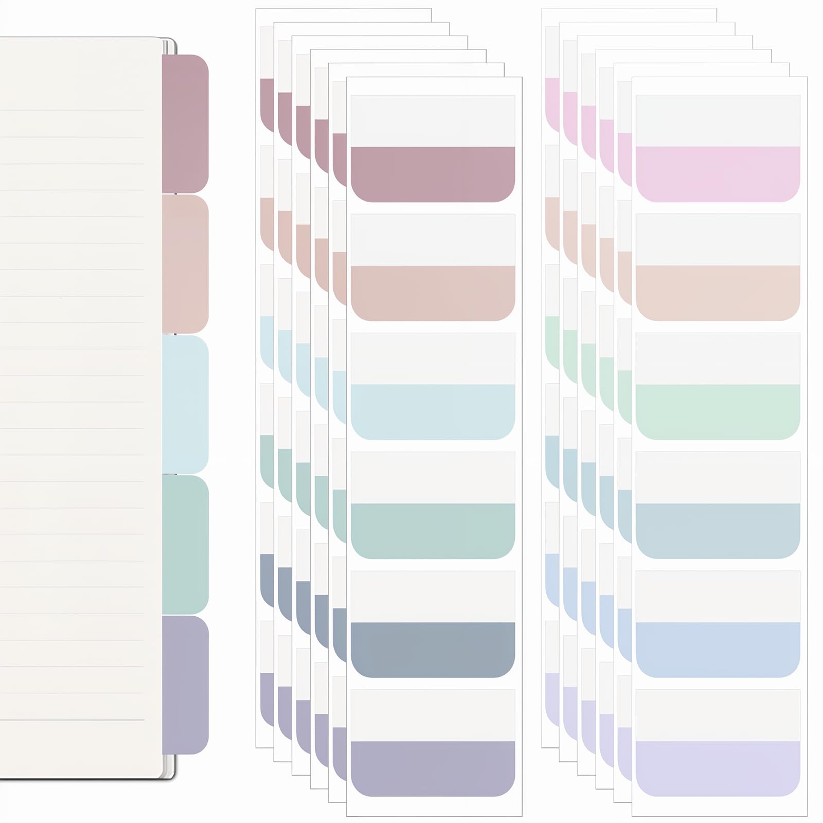 240 unidades de etiquetas adhesivas, marcadores de página de color, autoadhesivos, pestañas adhesivas, índice de pestañas, marcadores de página, notas adhesivas, notas adhesivas para oficina, libros