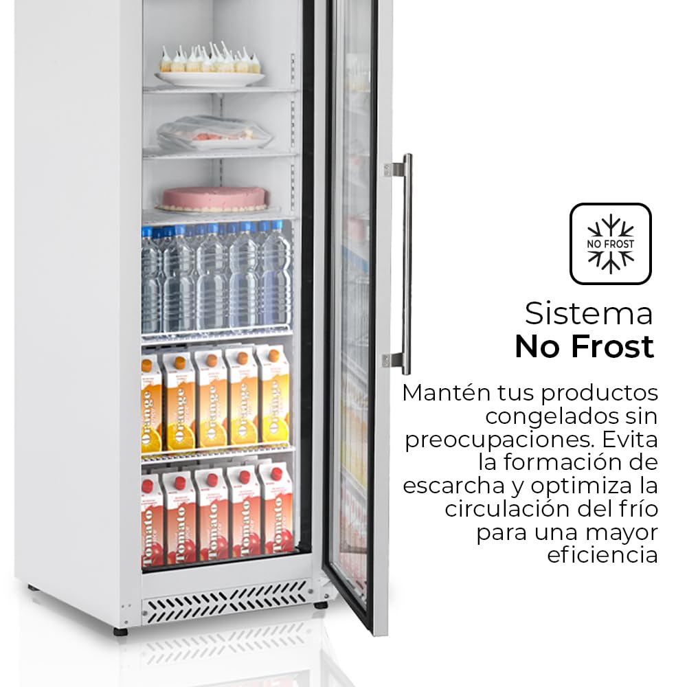 Svan Congelador vertical Horeca Blanco SCVH2600. Capacidad 380 Litros, Bajo nivel Sonoro, Eficiencia Energética Clase C