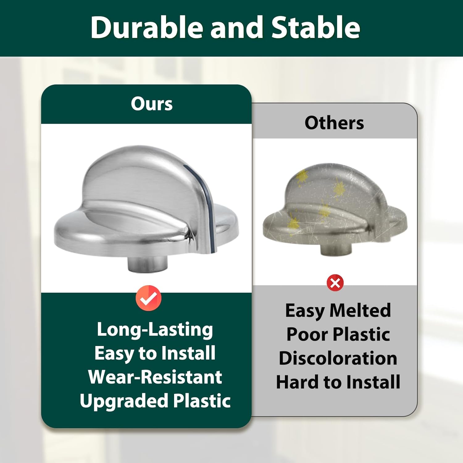 WB03X43926 Stove Knobs Cooktop Replacement Parts for GE Gas Range Knobs Profile 183D8269 KIP 5E87 Knobs Oven Knobs JGBP87SEM1SS Burner Control Knobs PGB918SEM1SS Stove Top Knobs 5 Pcs