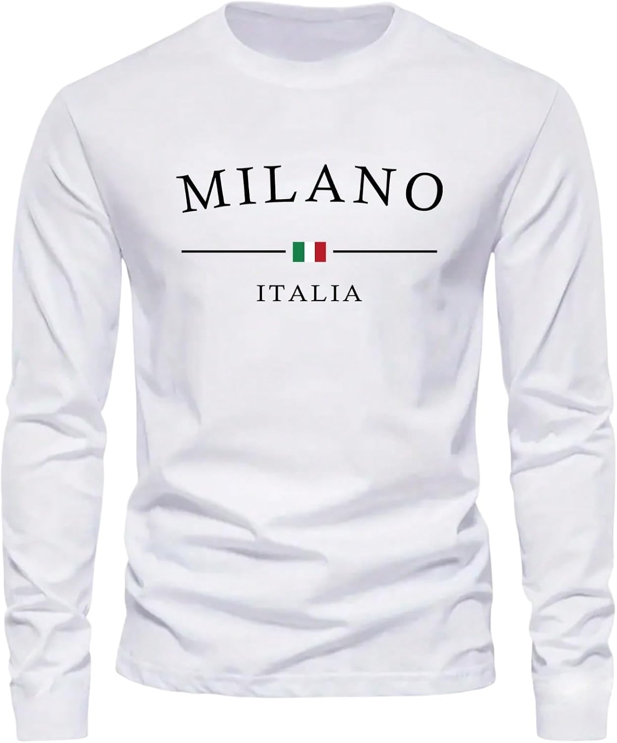 SOLY HUX Men's Casual Graphic Tees Letter Print T Shirt Long Sleeve Crewneck Casual Tops