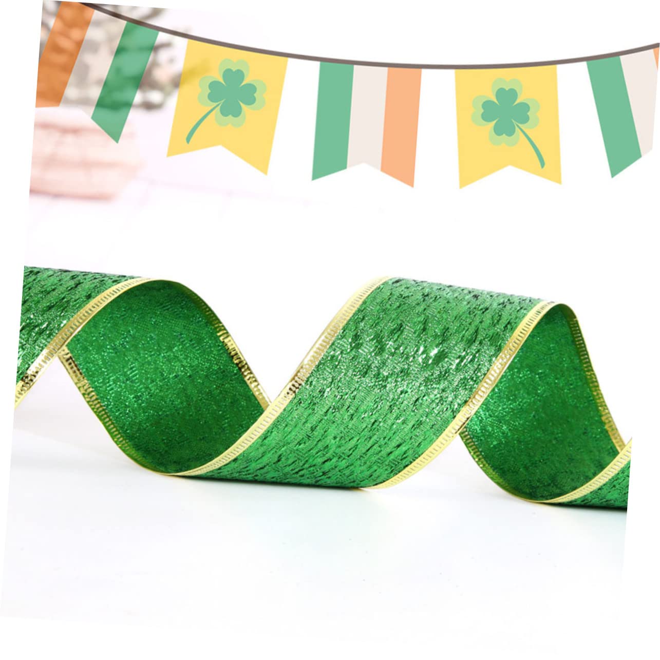 STOBOK 3rotoli Nastro Decorativo Per Di San Patrizio Raso Per Bouquet Confezioni e Creazioni Fai Da Te Per Decorazioni Festive e Feste Tema