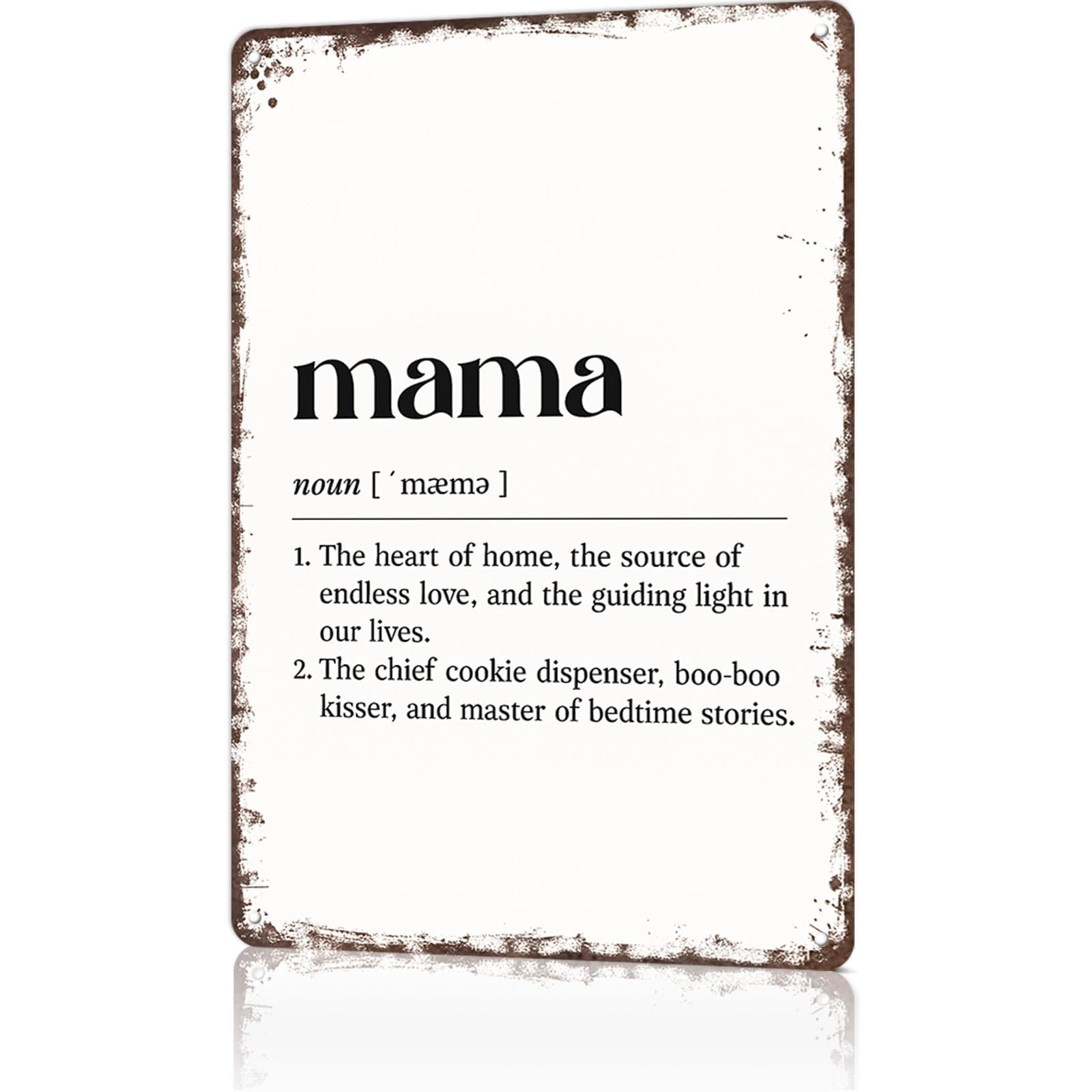 KWQDOZF Funny Metal Signs Poster 8x12inch Mama Aluminum Sign Wall Art For Home Room Bedroom Office Decor