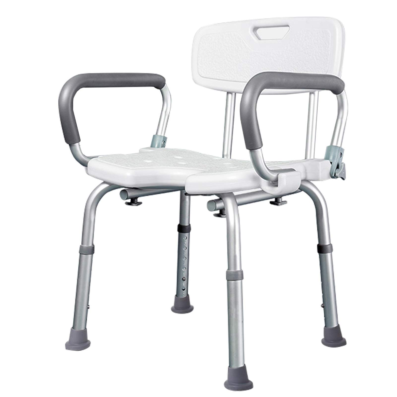 Chaise de douche réglable en hauteur avec pieds antidérapants et assise stable