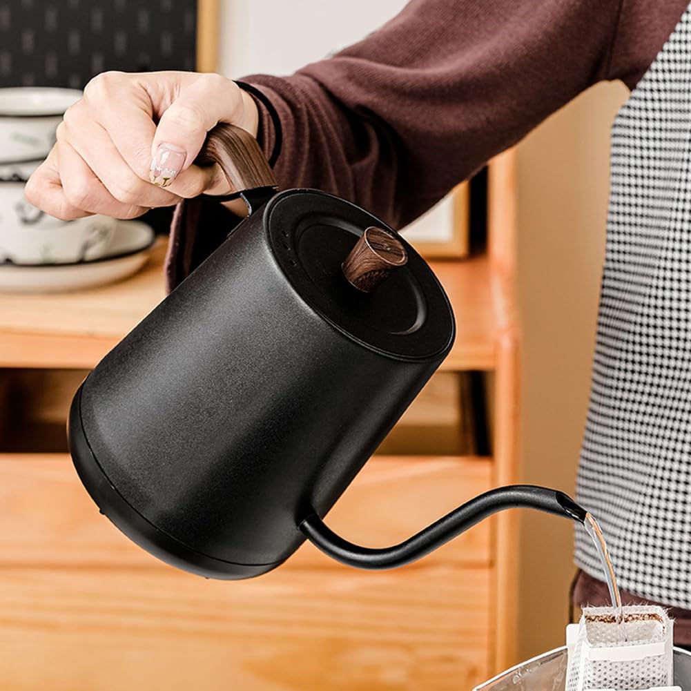 Bollitore Elettrico A Collo D'Oca, Caffettiera Intelligente, Bollitore Elettrico con Controllo della Temperatura, Bollitore Elettrico A Riscaldamento Rapido da 1000 W