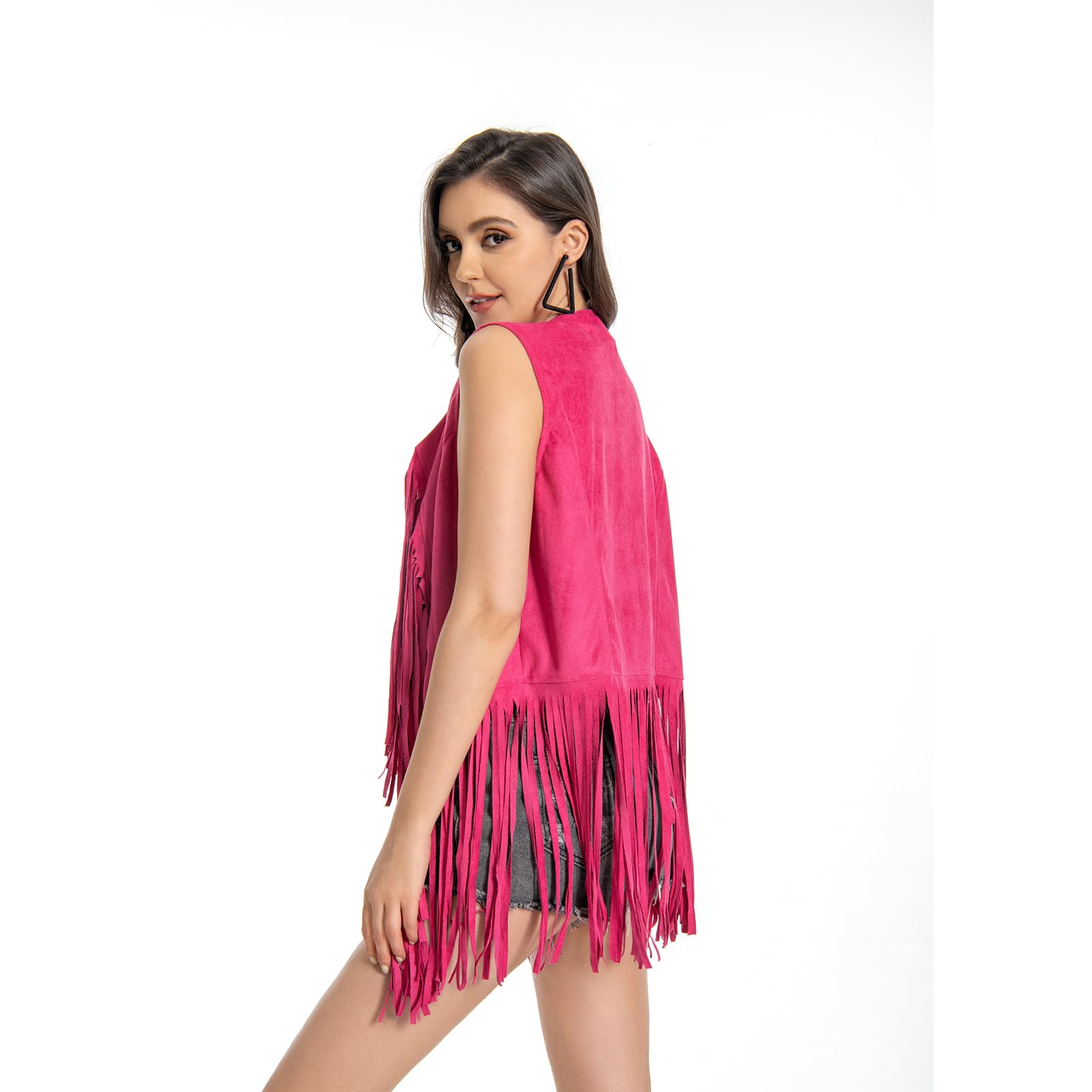 Acka fringe flower long vest サイズ2 ACKA fringe flower long vest