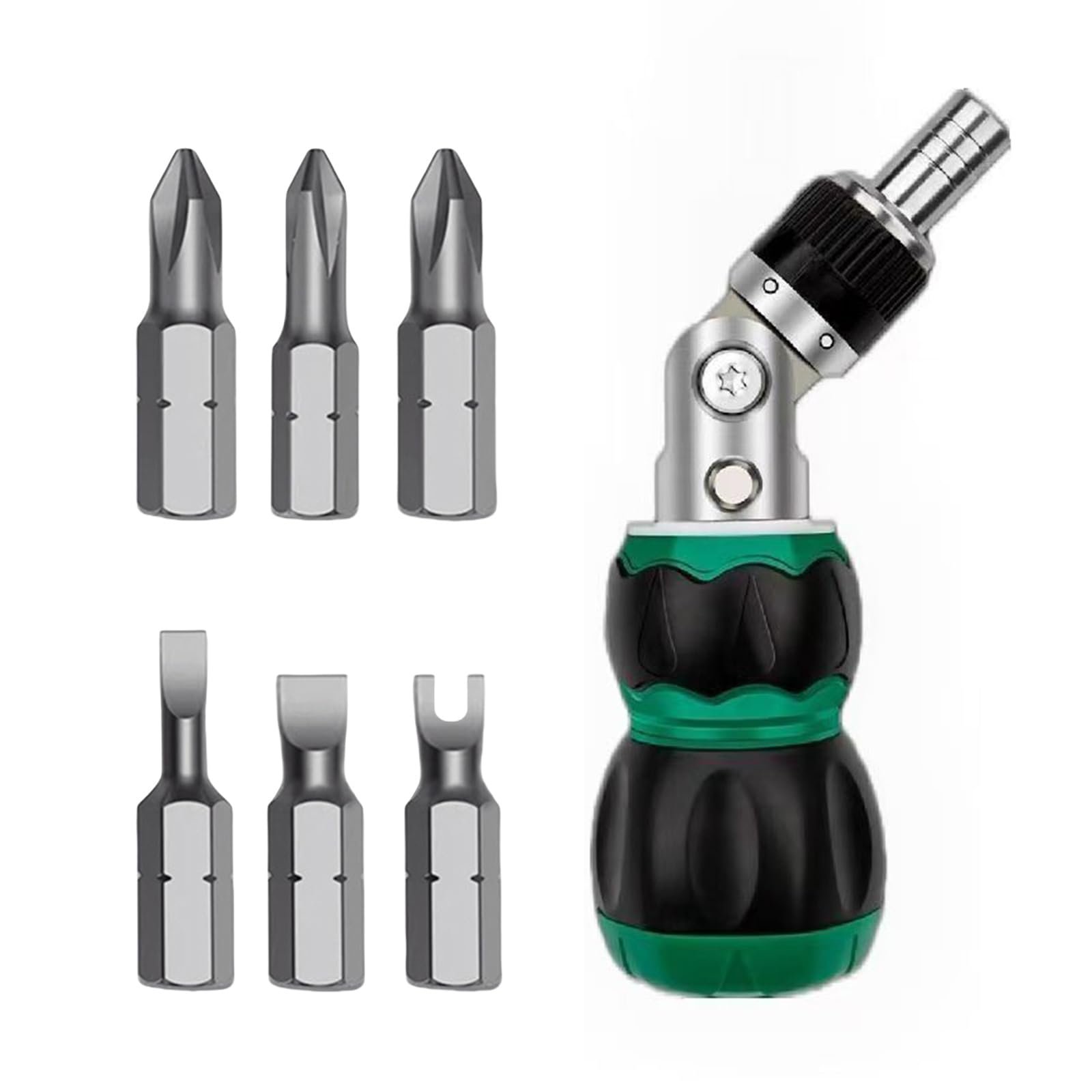Tsophreniq A Multiuse Ratchets Screwdriver Kits With 6 Type Lloy Steel Bits For Household Maintenance Nd Mechanical Repair Tasks Screwdriver Kits