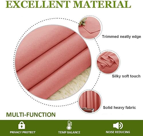 Miniatura 3 de Bhoomi - Panel de cortina plisada de doble pellizco extra ancho para ventana (rubor, 52 x 120 pulgadas, 1 panel)