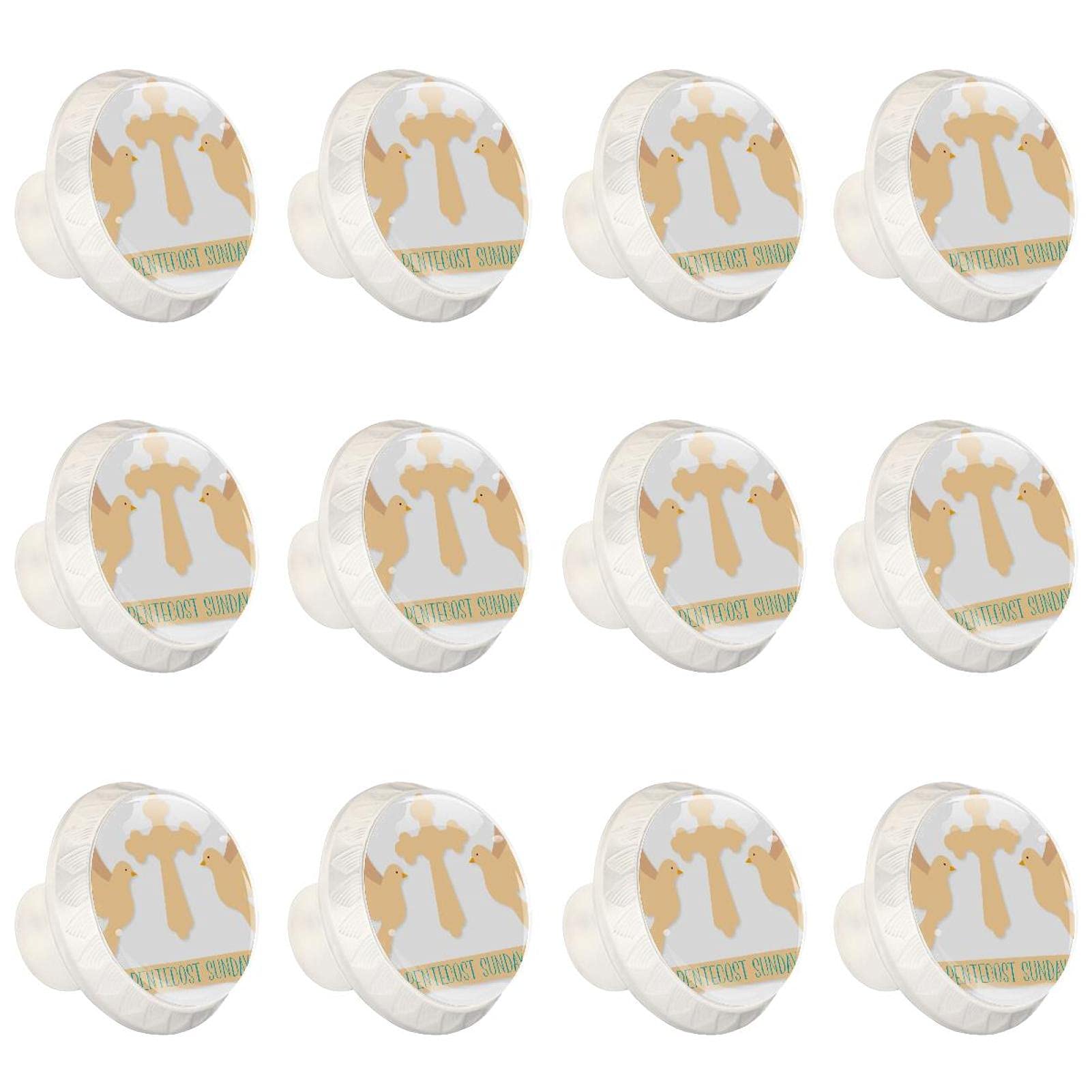 Boutons d'armoires de cuisine boutons décoratifs ronds pour placard tiroir commode 12 pièces
