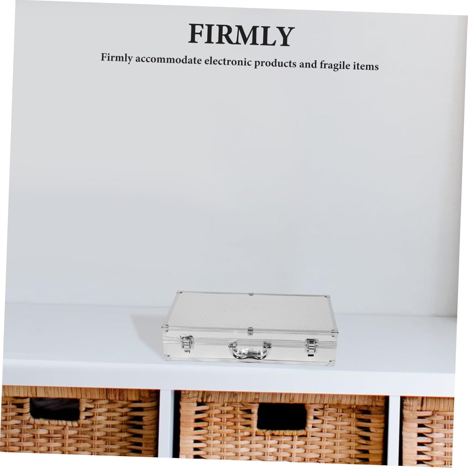 BESTYASH Aluminum Alloy Microphone Case Shockproof Foam Portable Dual Microphone Storage Box for Ktv and Concerts for Handheld Mic and Versatile Storage