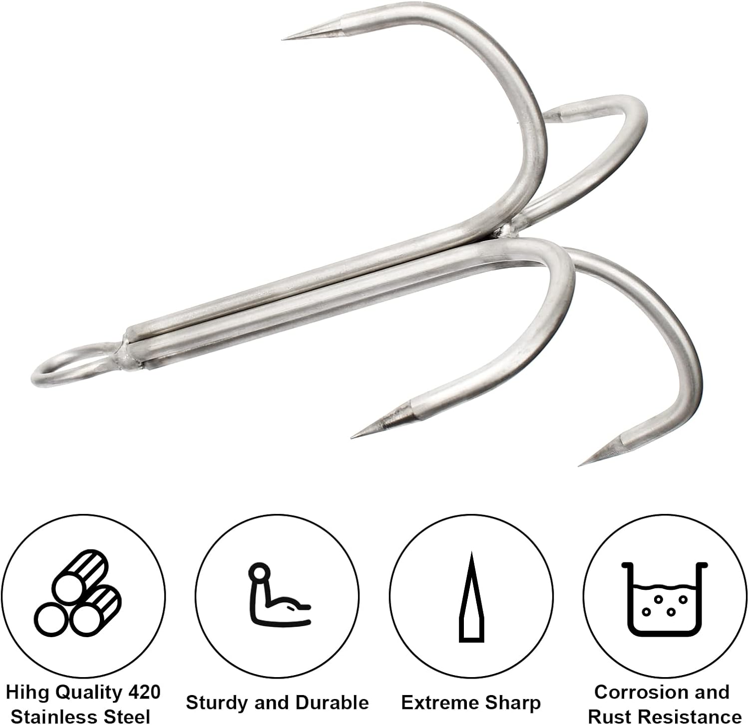 Buy Stainless Pier Bridge Fishing Fish Gaff Fit Pier Fishing Salt Water Fishing Large Giant