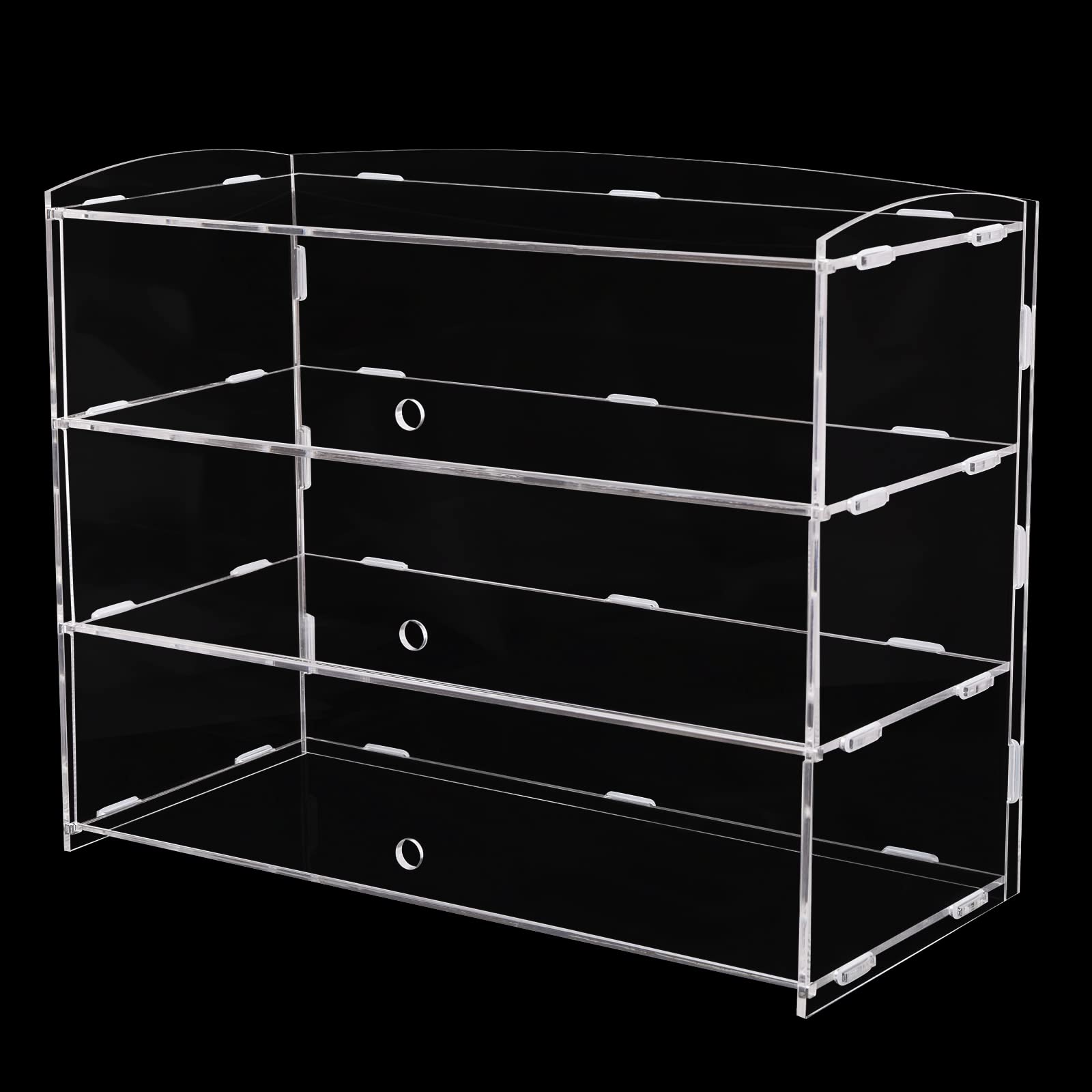 3 Tiers Acrylic Display Case, 18.7x8.5x14.8inch Clear Countertop Bakery Display Case, Acrylic Display Cabinet for Retail Store, Shopping Mall