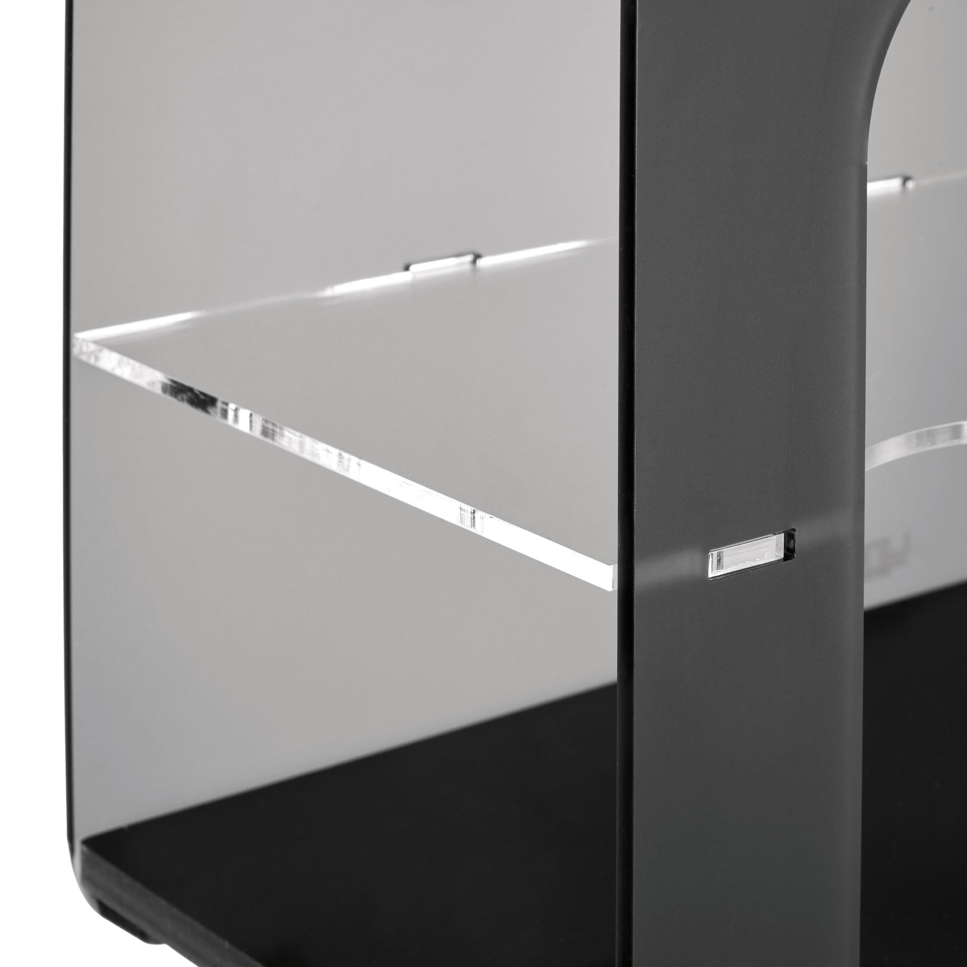 LINEE Recanati – MEDITERRANEA Porte-bouteilles en PMMA – Bar à vin pour salon, cuisine et restaurant – Capacité 6 bouteilles – Fabriqué en Italie – 50 × 30 × 20 cm (fumé gris satiné)