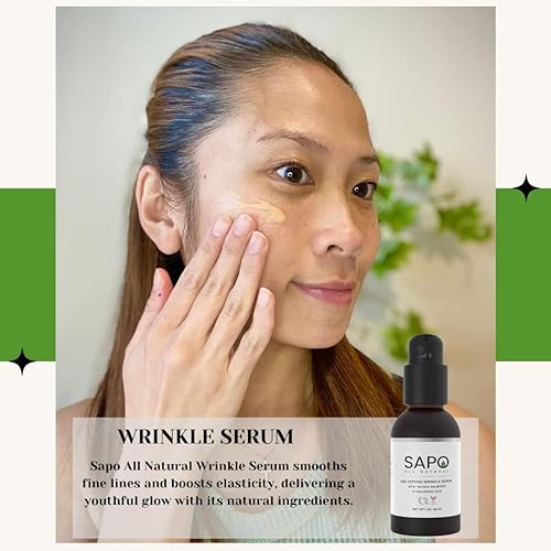 Miniatura 4 de Sapo All Natural Suero antiarrugas con ácido hialurónico, retinol (vitamina A) y vitamina C, hidrata, elimina las arrugas, nuestro suero