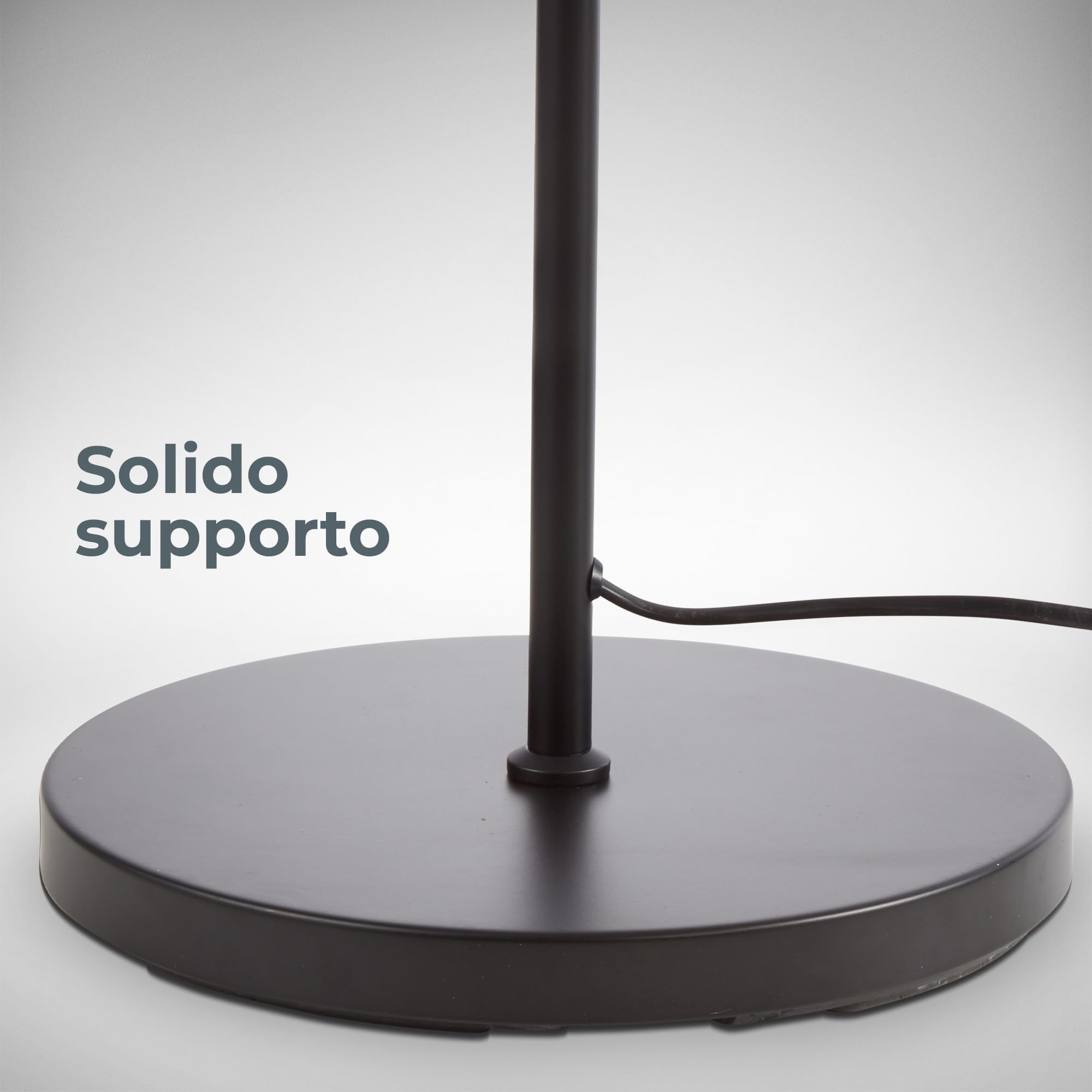 B.K.Licht - Lampada da terra vintage con interruttore a pedale, paralume in tessuto, attacco E27, max. 40 watt, piantana lampada da terra, lampada da terra salotto, 30 x 141,5 cm, nero-oro