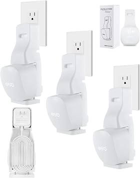 LIGHTMEUP Outlet Wall Mount Holder - Plug-to-Adapter First, Only for eero 7/ eero 6 & 6+/ eero Pro 6e & Pro 6/ eero Mesh Wi-Fi System, No Messy Wires & Space Saving 3 Pack