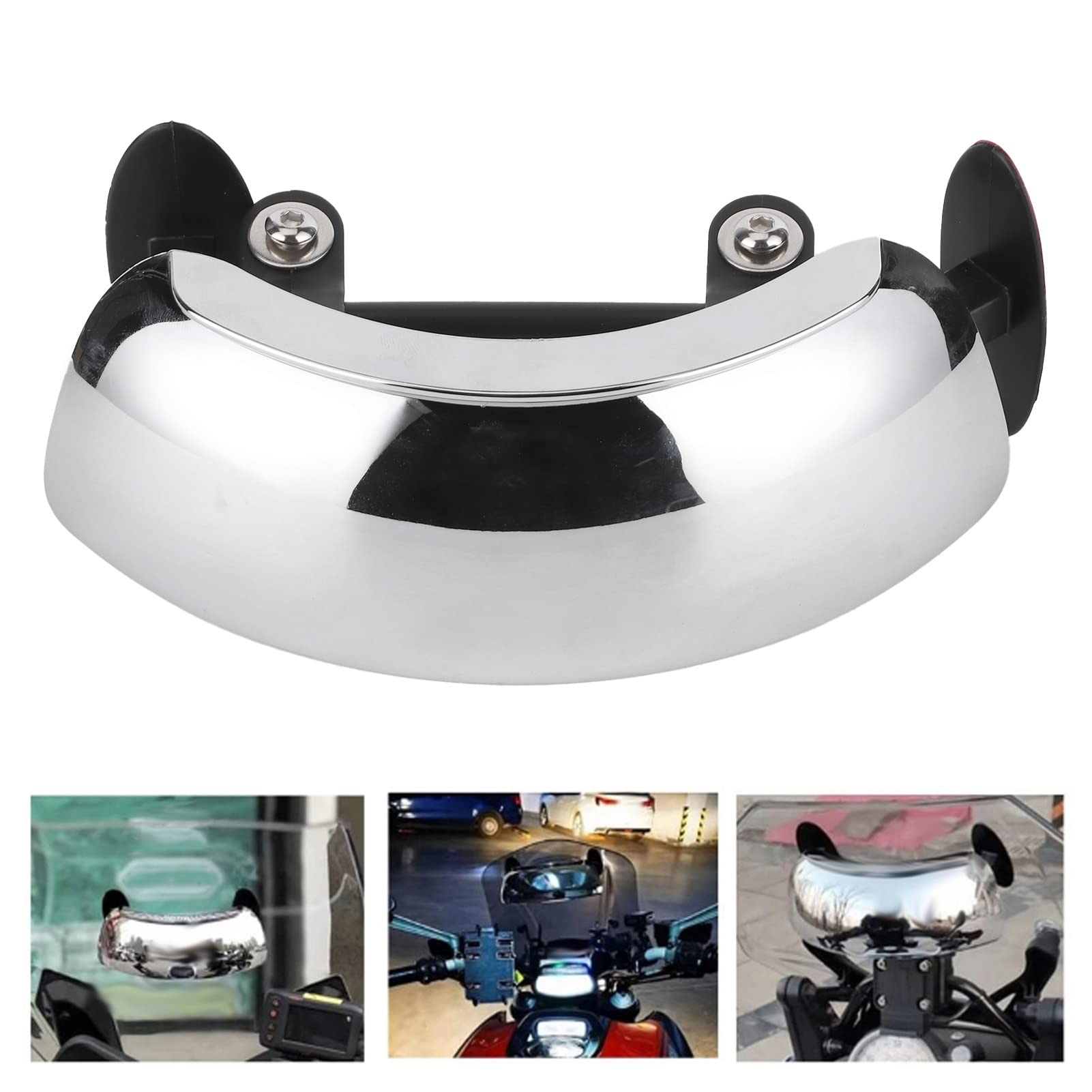 Specchietto Retrovisore 180&deg; Per Moto - Grandangolare, Adesivo, Sicurezza