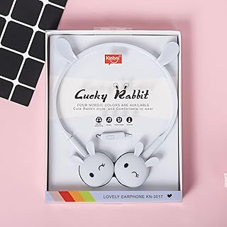 TEMSON Earphone for Kids - Cute Rabbit Wired Earphone, Headphones for Kids Girls Gifts Headphone for Smartphone, Gaming He Price In India