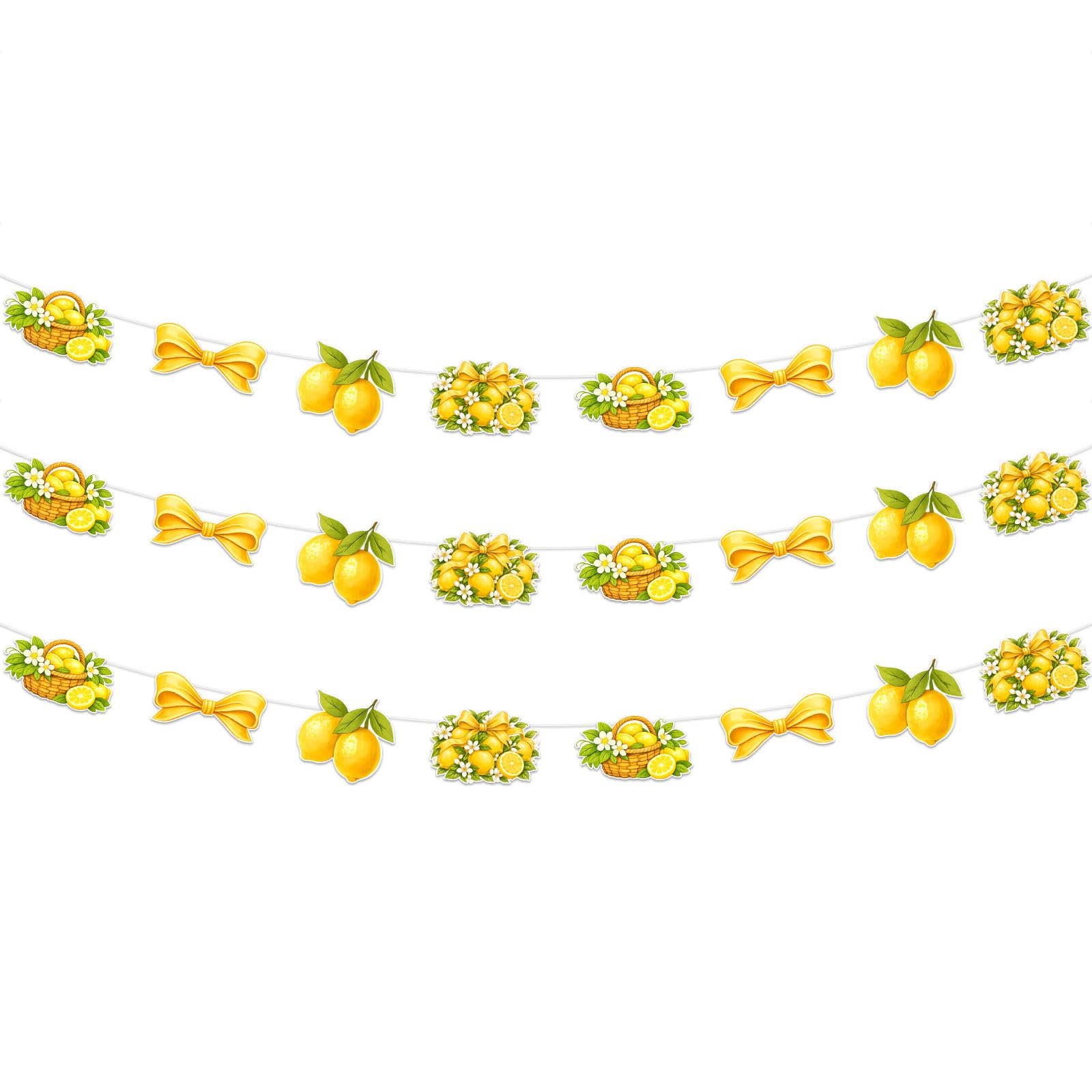 Bannières de fête citron jaune pour célébrer une baby shower pleine de douceur