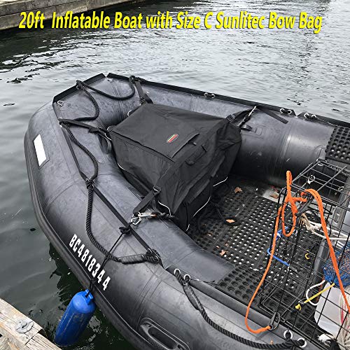 Deluxe Bow Bag With Sunlitec Fabric And Reflective Edges For Inflatable Boats (Sizeb - For 11.8'-12.5' Boats) #TOP7