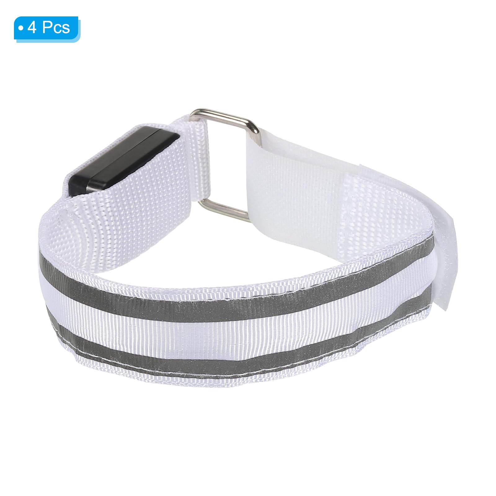 PATIKIL LED Wristband, 4 Pack Light Up Bracelets LED Armbands Glow in the Dark Safety Wrist Band for Parties Concerts - Image 3