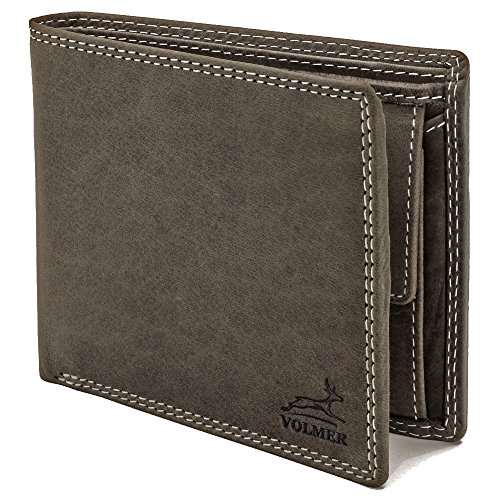 Diverso Cartera De Cuero En Horizontal Hombres Mujeres Bloqueo RFID Fa.Volmer Serie #Easycomfort...