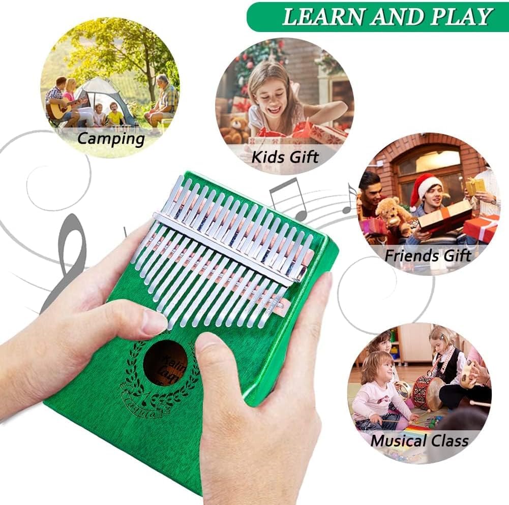 Kalimba 17 Tasti Laqula - Strumento Musicale In Legno Di Mogano Con Custodia, Martello E Istruzioni - Foto 3