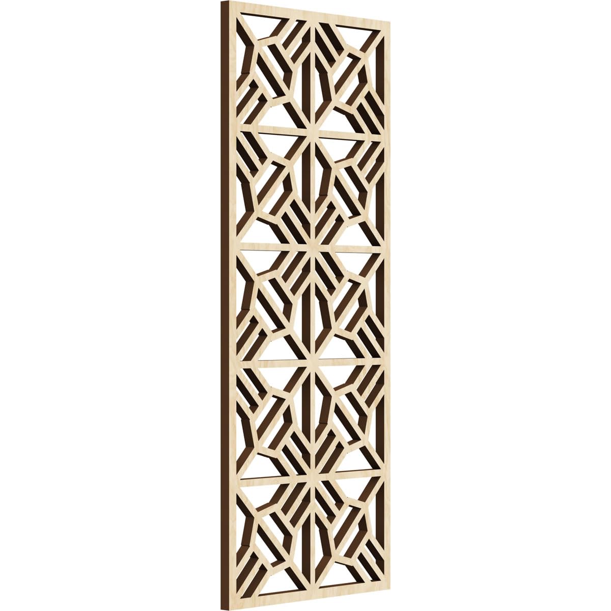 9 3/8"W x 24 3/8"H x 3/8"T Auburn Decorative Fretwork Wood Wall Panels, Birch