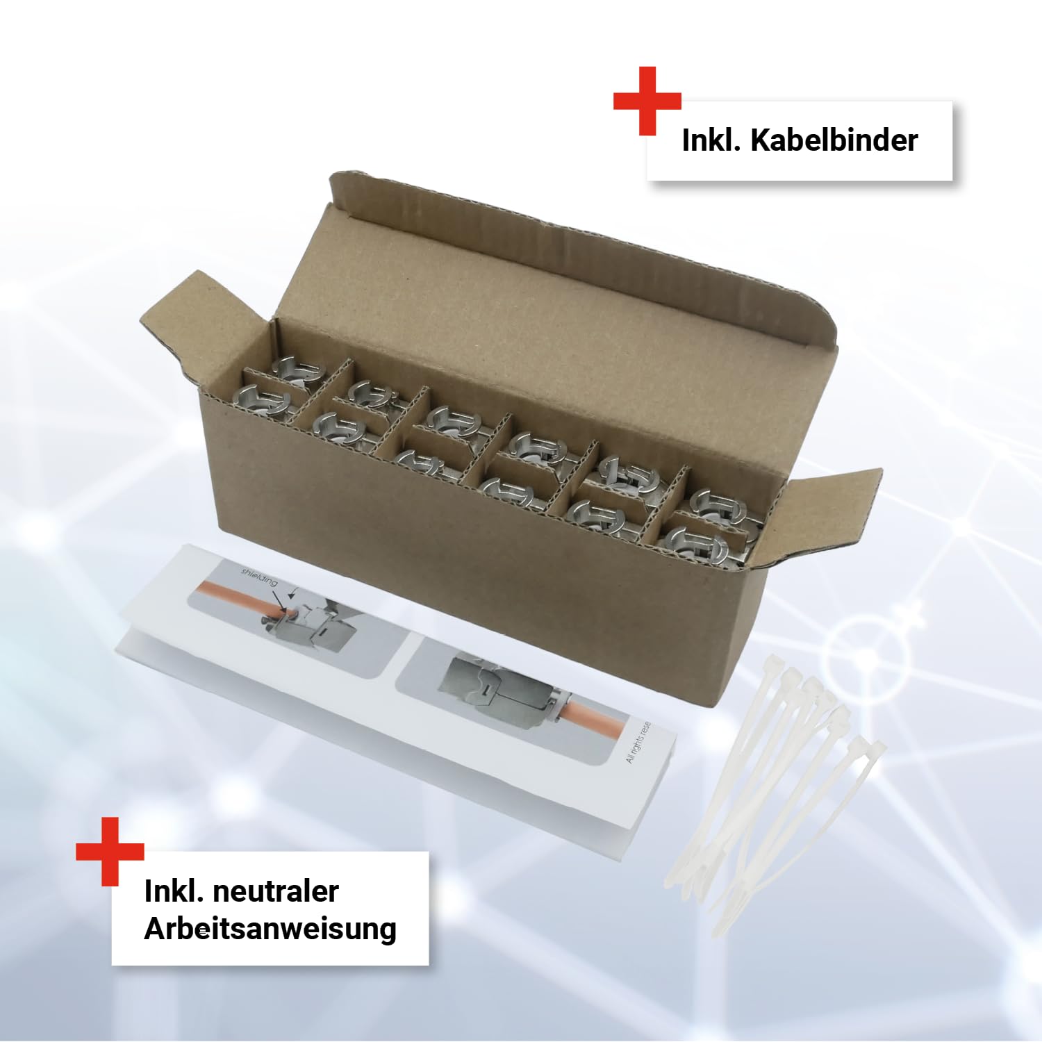 AIXONTEC 24 Port 19 Zoll 1 HE Patchpanel Patchfeld als Set 24x RJ45 Keystone Module Cat.6A Werkzeuglos Buchse Ethernet LAN Verbinder für Cat.7 Cat.6 Schwarz Kabelmanagement Netzwerkabel LAN Kabel