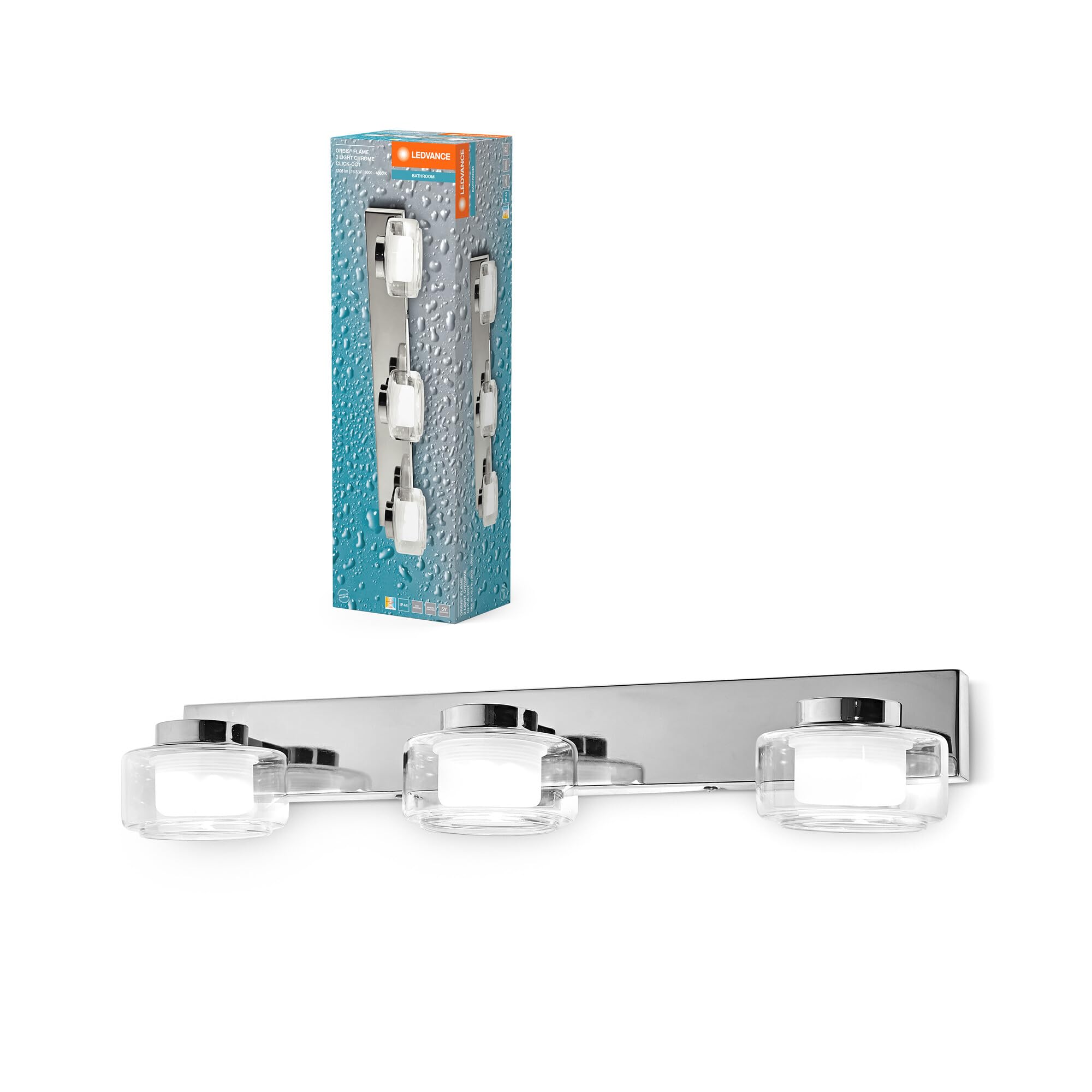 LEDVANCE ORBIS Flame applique et avec LED, chrome, 16,5W, 1050lm, | , Indoor Wall Lighting, 0.00 dia, , pack de 1