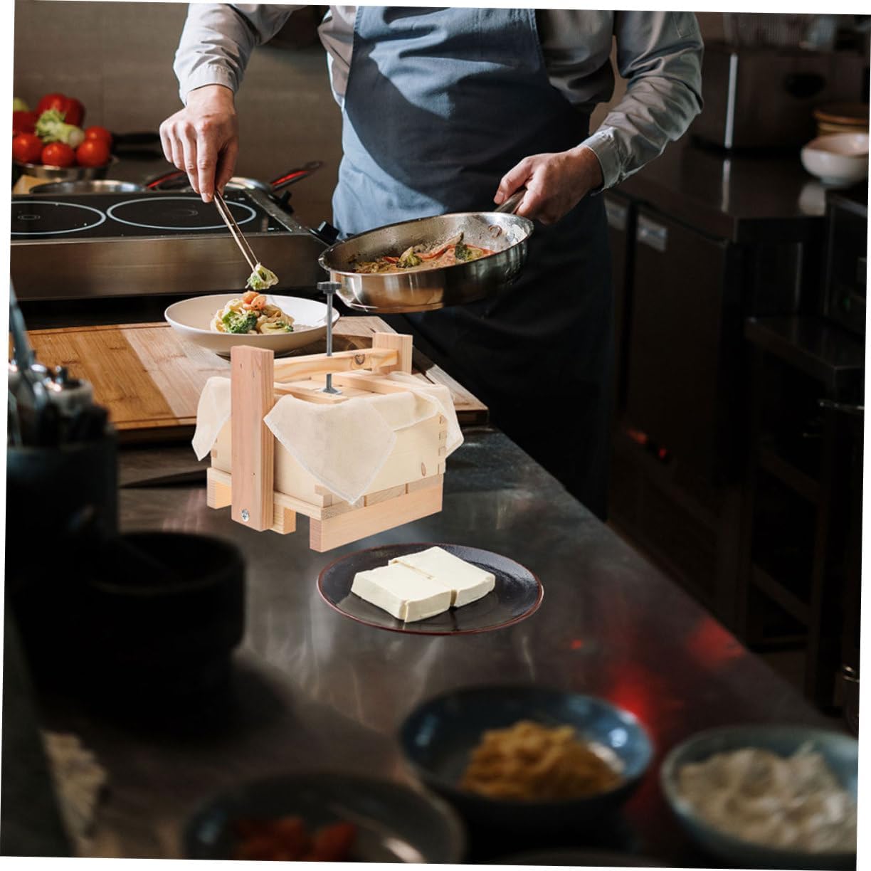 1set Homemade Tofu Wooden Tofu Making Tool for Bean Curd Easy to and Demold Kitchen Essential