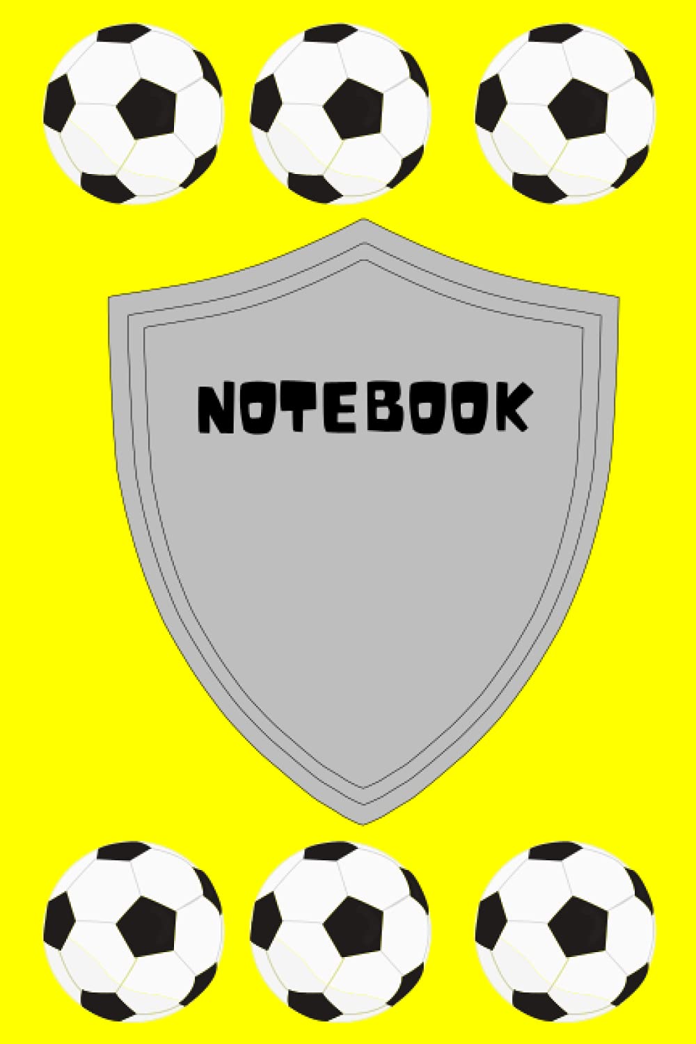 NOTEBOOK: A 6x9" 120page, blank, lined, yellow football styled notebook (other colours available-click on author)