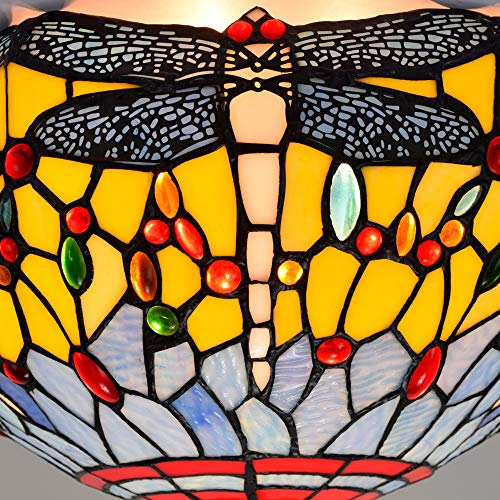 Éclairage Plafond en Verre 40 cm à Large Diffusion, Lampe de Chambre Jaune - 7