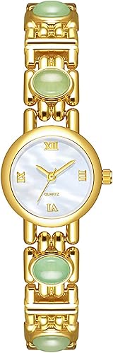 Reloj de pulsera vintage para mujer, reloj de pulsera de cuarzo de acero inoxidable, resistente al agua