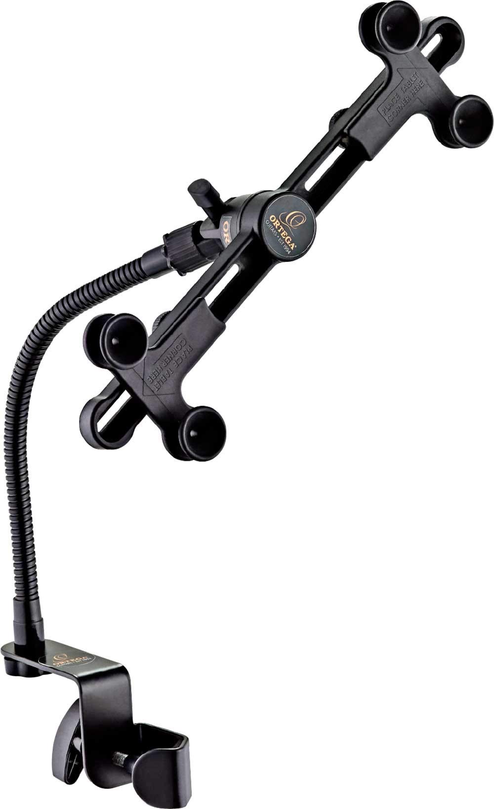 Ortega Guitars Tablet Holder Accessories - Holder for Tablet up to 13 Inches Display - Swivel Arm - 5/8 Thread (OTBH-DLX)