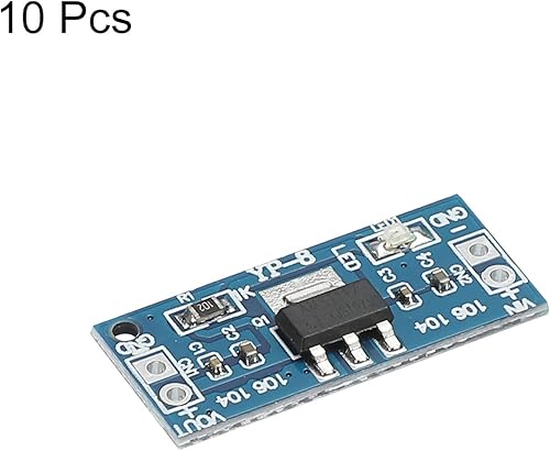 Miniatura 3 de MECCANIXITY Convertidor de corriente CC-CC AMS1117 5-12 V a 3.3 V 0.8 A, azul para transformadores de potencia con pasador de frecuencia, paquete de