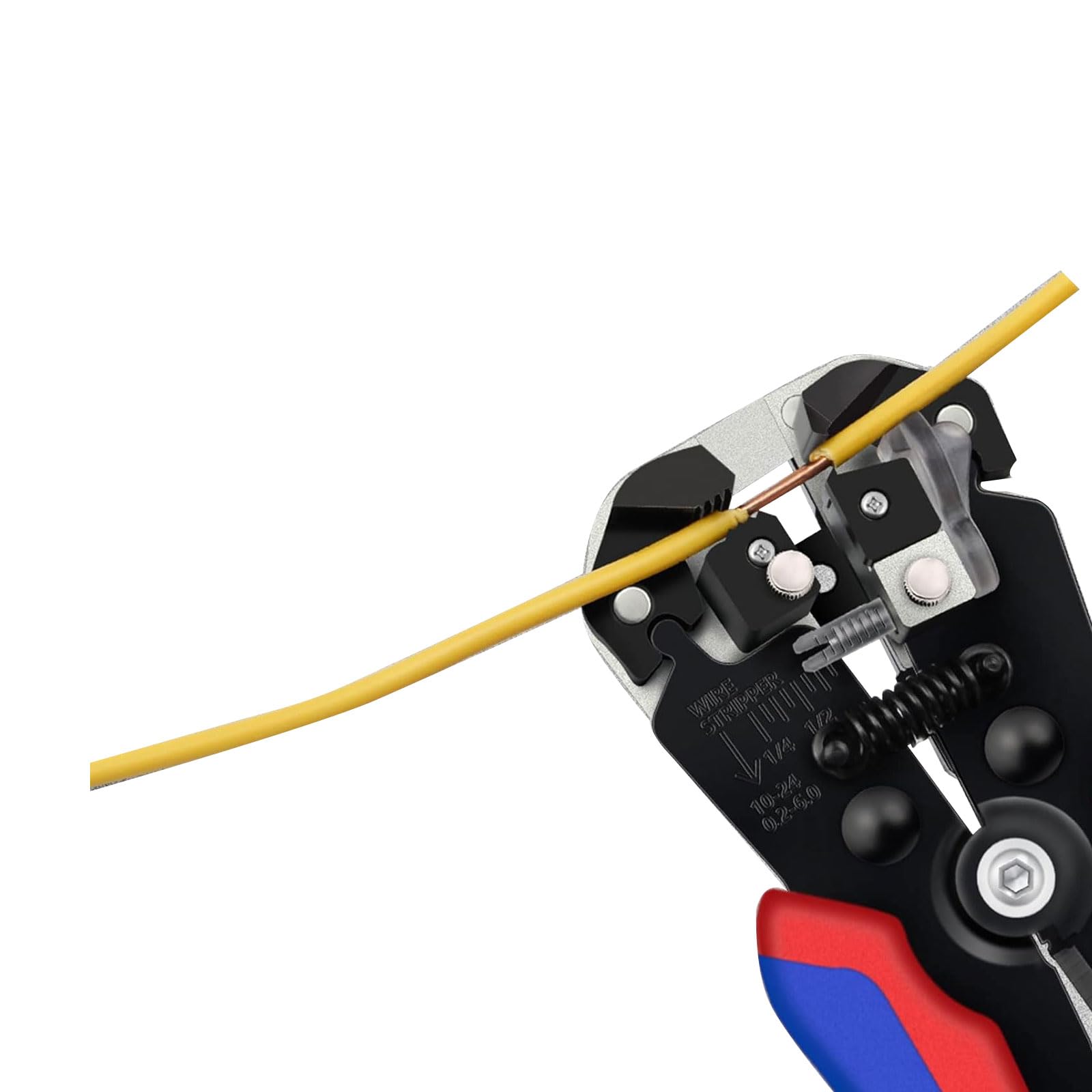 Kit de herramientas de crimpado y pelacables de virola, contiene una herramienta de crimpado de alambre de trinquete autoajustable AWG 23-7 (0,25-10 mm²), adecuada para pelacables AWG10-24 (0,2-6 mm²