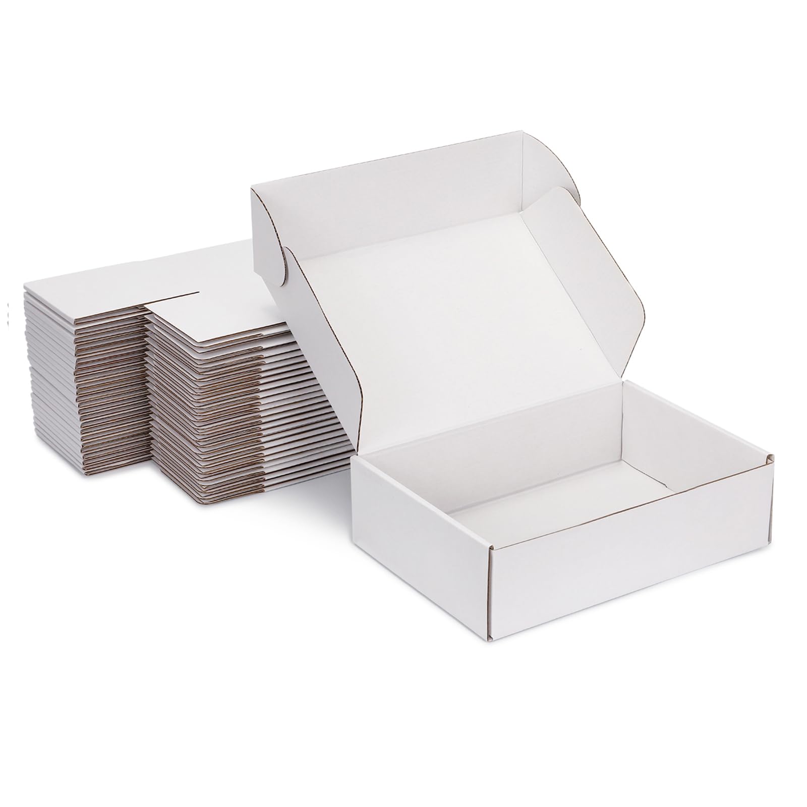 Yidomto Shipping Boxes (25 pcs), White, 8x5x2 inch, Recycled Cardboard, Ideal for Small Business Packing Supplies, Gift Boxes, Mailing Boxes