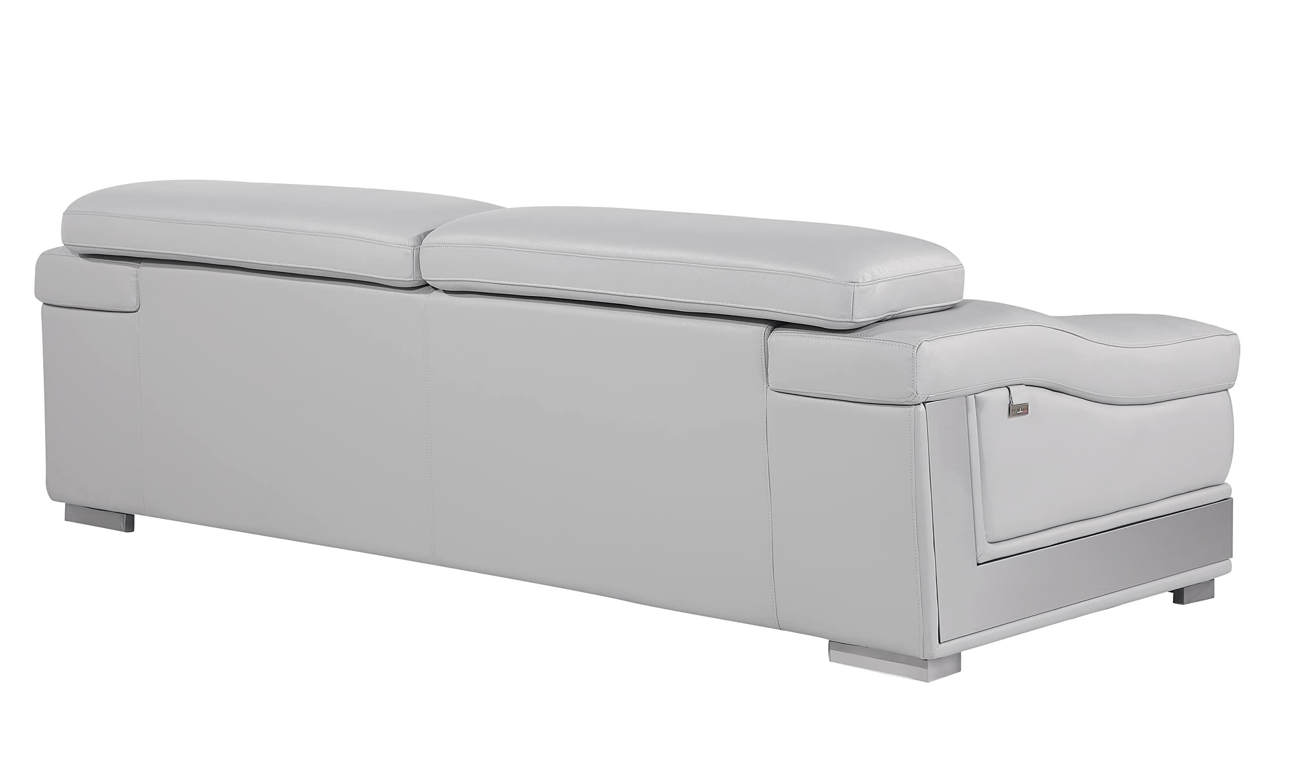 Amazon.com: Top Grain Italian Leather Sofa - Light Gray, 31