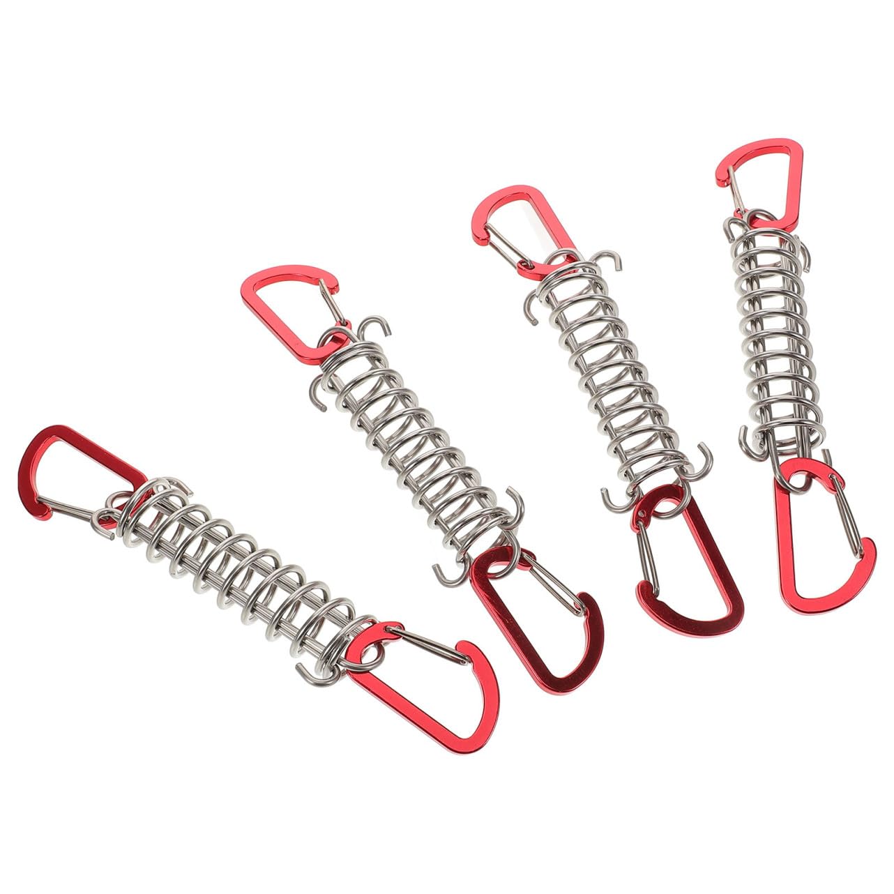SUPVOX Mini Outdoor Camping Tent Spring Buckle Guyline Rope Tensioner 4pcs Strong Sturdy Portable Rope Buckle for Tents and Awnings in Windy Conditions