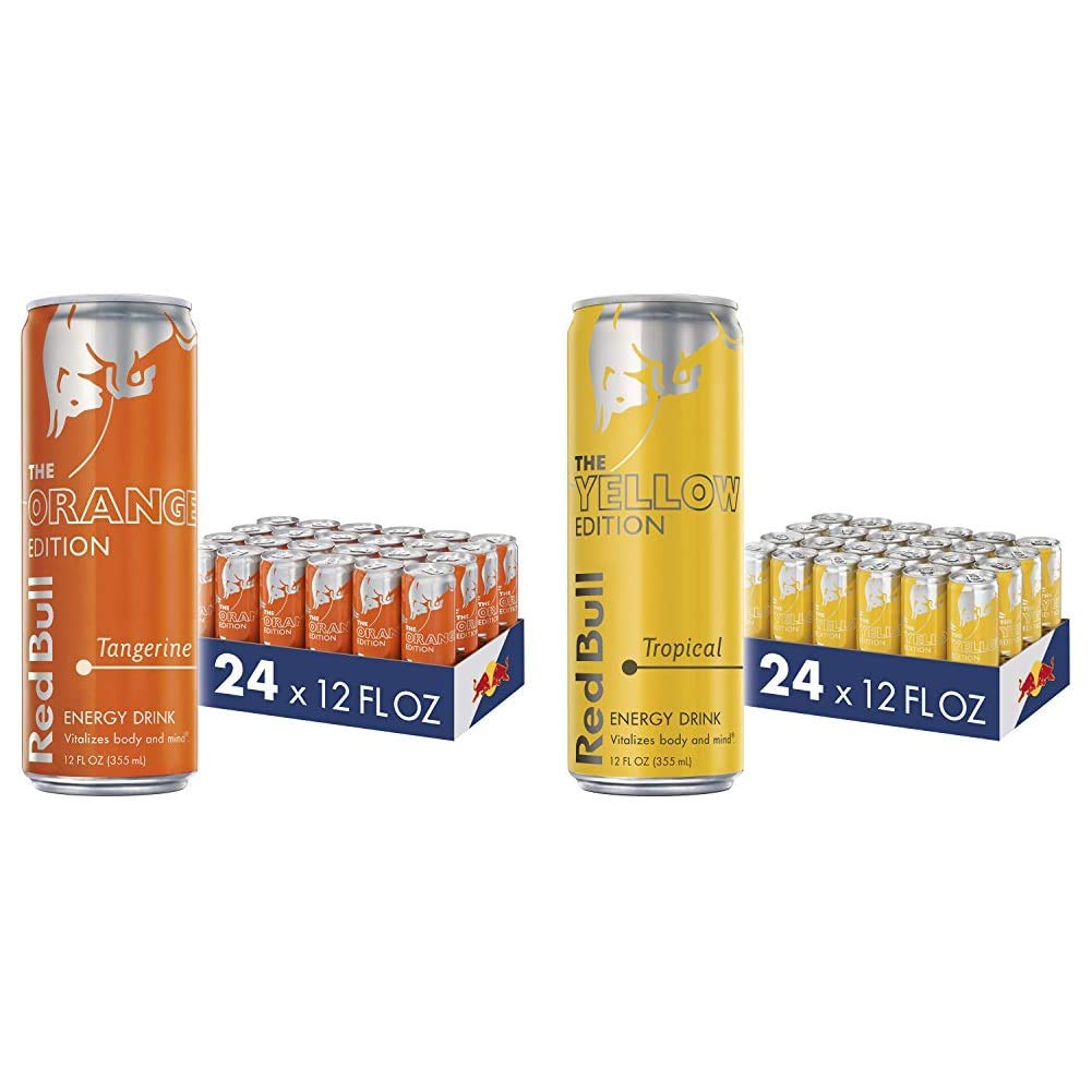 Buy Red Bull Energy Drink & Energy Drink, Tropical, Yellow Edition, 12