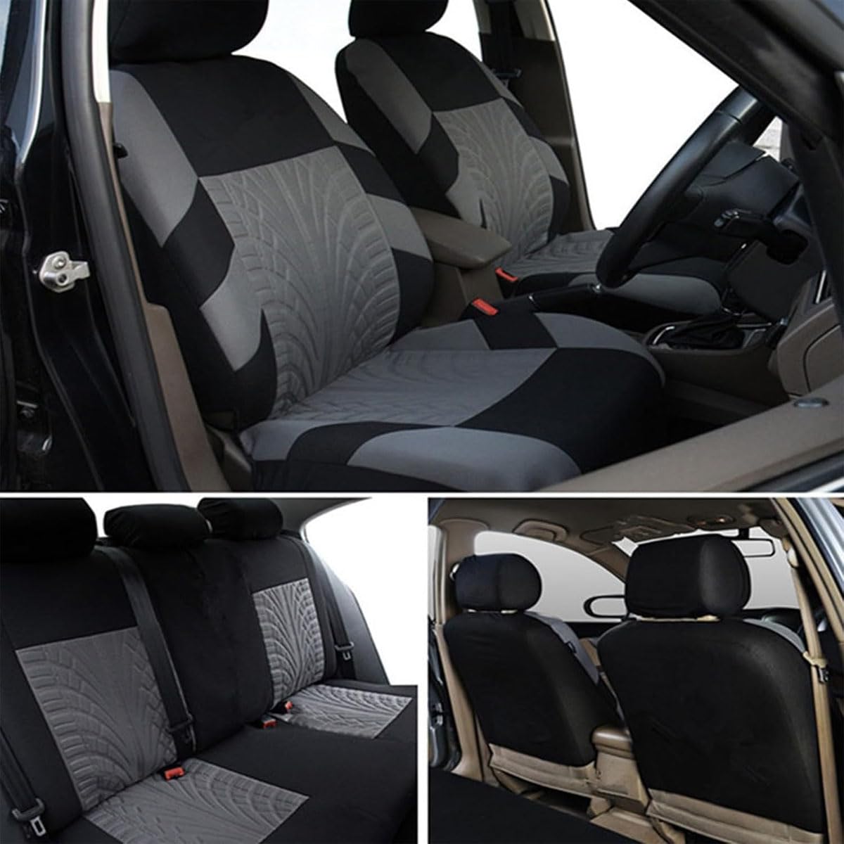 Genérico Juego Completo de Fundas Asientos Coche para BMW E46 3 Series Touring 1998-2006, Fundas Coche Asientos Universales Compatibles con Airbag, Transpirables, Lavables Evzo1