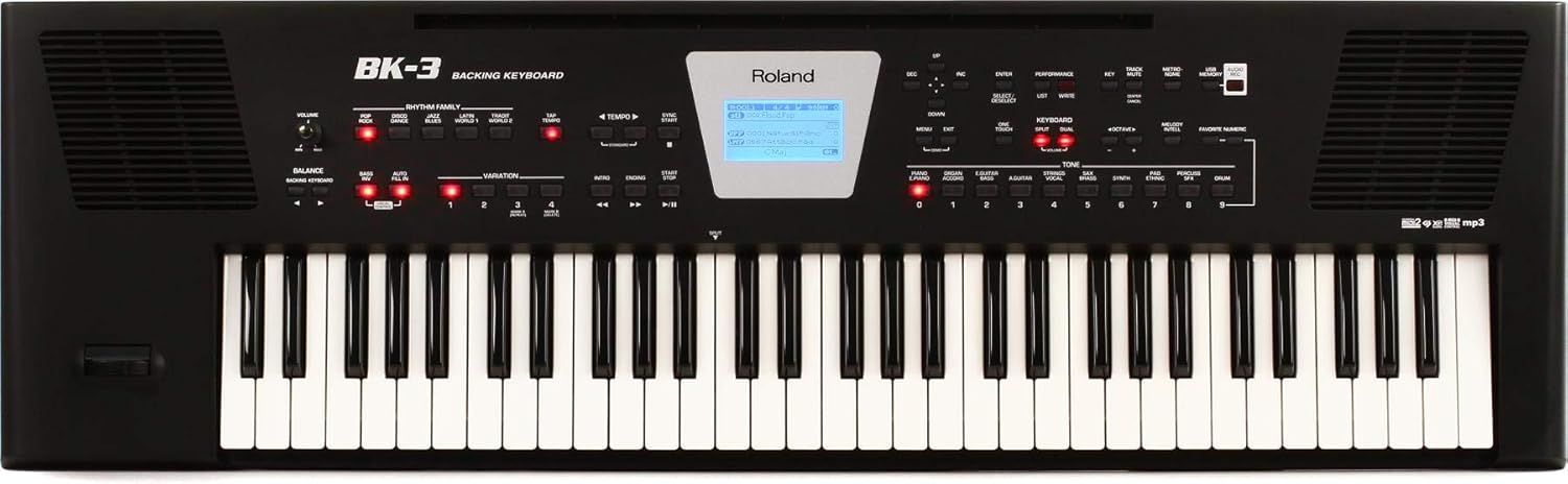 Roland, 61-Key Portable Keyboard, BK3 (BK-3-BK)