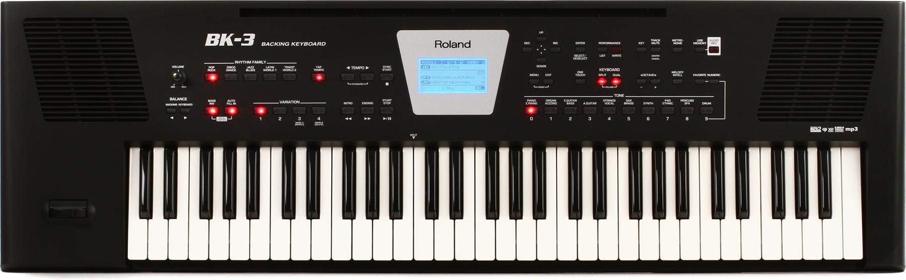 61-Key Portable Keyboard, BK3 (BK-3-BK)