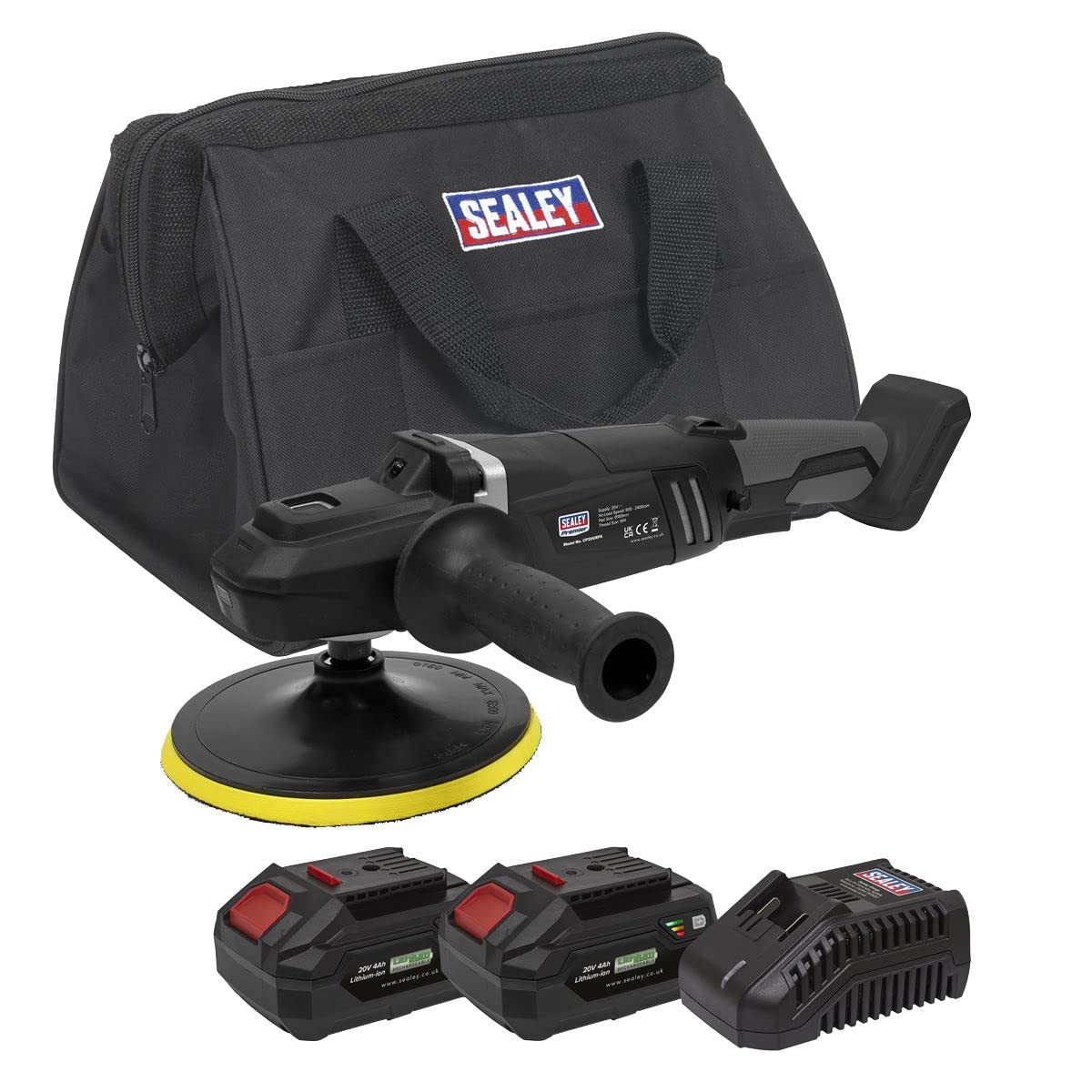 Sealey CP20VRPXKIT Brushless Rotary Polisher Kit Ø180mm 20V SV20 S...