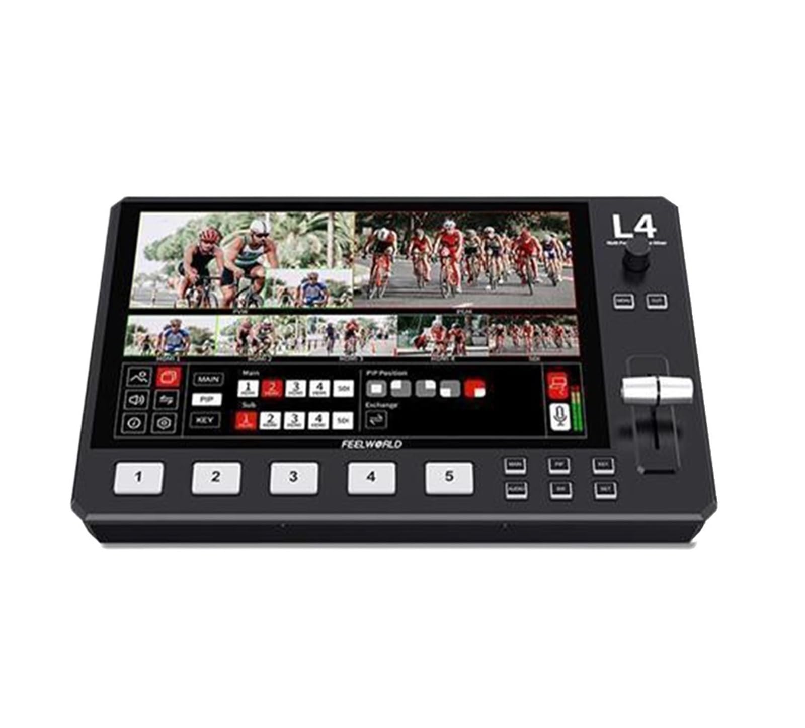 Amazon.co.jp: ビデオスイッチャー、 L4 5 チャンネルビデオミキサー