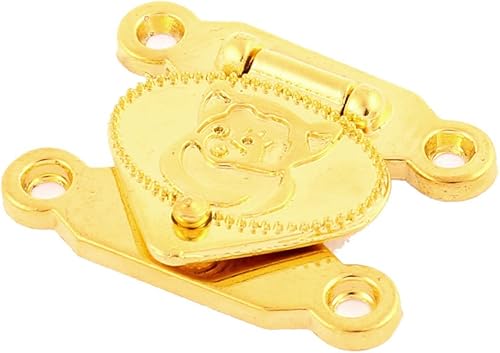 IIVVERR Caja de madera Joyero Cierre a presión cierre juego de cierre Tono dorado (Caja de madera Caja de joyería Cierre de broche de cerrojo Juego