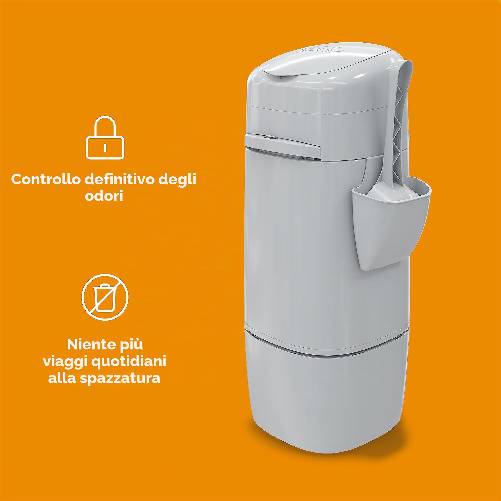 Litter Genie XL+ Secchio | Sistema di smaltimento dei rifiuti della lettiera per Gatti per Il Controllo degli odori | Include 1 Sacchetto di Ricarica Jumbo