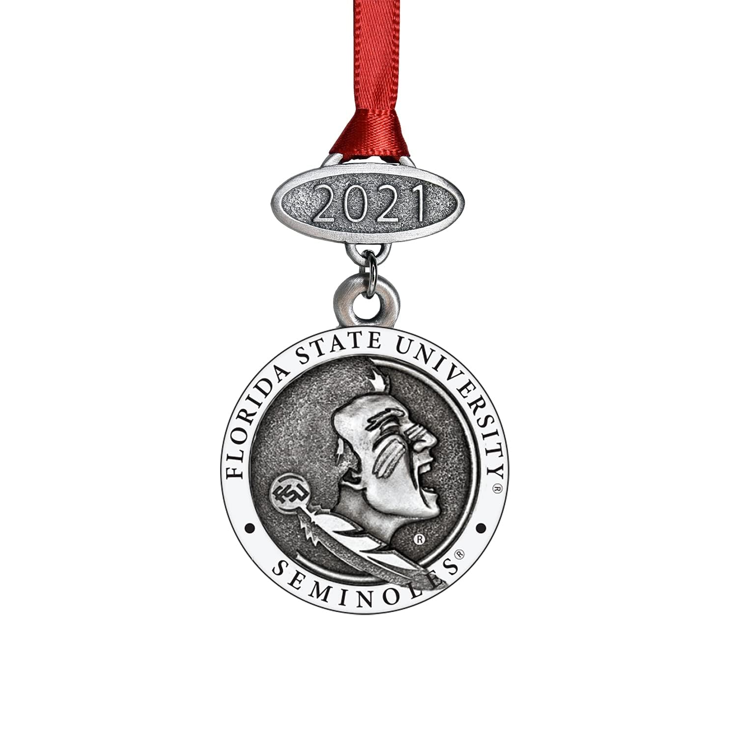 Heritage Pewter Florida State Class of 2025 Ornament | Graduation Gift | Hand-Sculpted Christmas Tree Ornament